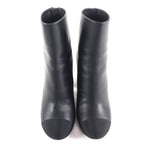 Chanel 22K Coco Mark Leather Ankle Boots with Gold Hardware Black 36 — view 7