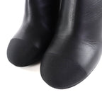 Chanel 22K Coco Mark Leather Ankle Boots with Gold Hardware Black 36 — view 9