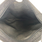 Prada Tessuto Triangle Logo Plate Black Silver Hardware Nylon Shoulder Bag — view 8