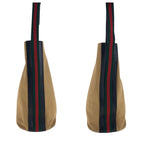 Gucci Sherry Line Beige Black Gold Hardware Canvas Leather 001 4286 — view 7