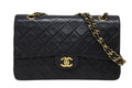 Chanel Quilted 25 Double Flap Chain Shoulder Bag CC Logo Lambskin Gold