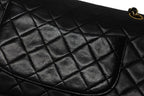 Chanel Quilted 25 Double Flap Chain Shoulder Bag CC Logo Lambskin Gold — view 6