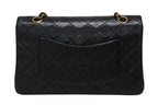 Chanel Quilted 25 Double Flap Chain Shoulder Bag CC Logo Lambskin Gold — view 2