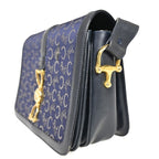 Celine Carriage One Shoulder Macadam Navy Gold 60 Bs100 — view 3