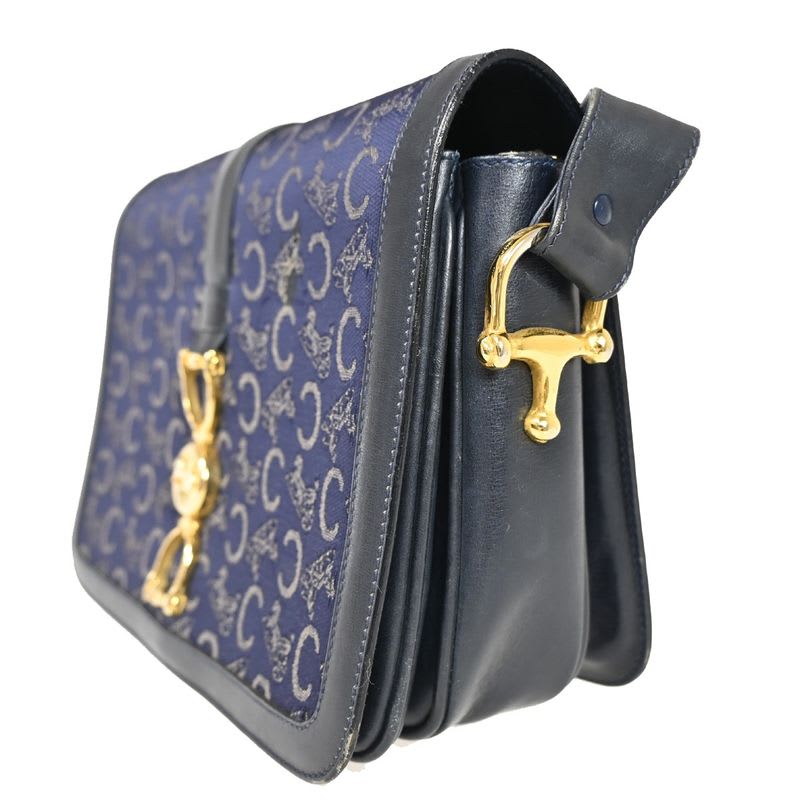 Celine Carriage One Shoulder Macadam Navy Gold 60 Bs100 — view 3