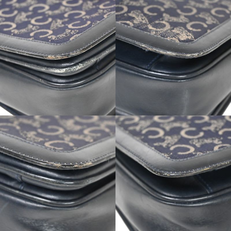Celine Carriage One Shoulder Macadam Navy Gold 60 Bs100 — view 7