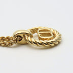 Christian Dior Necklace Metal Gold CD Logo Plated Accessories — view 6