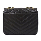 Chanel Bag Shoulder V Stitch Lambskin Black Gold Hardware — view 2