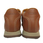 Hermes Quick Sneakers H Logo Leather Cowhide Low Cut 35.5 Brown Mnk 3 — view 6