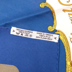 Hermes Carre 90 Turkish Horse Cheval Turc Silk Blue Scarf 0118 — view 3