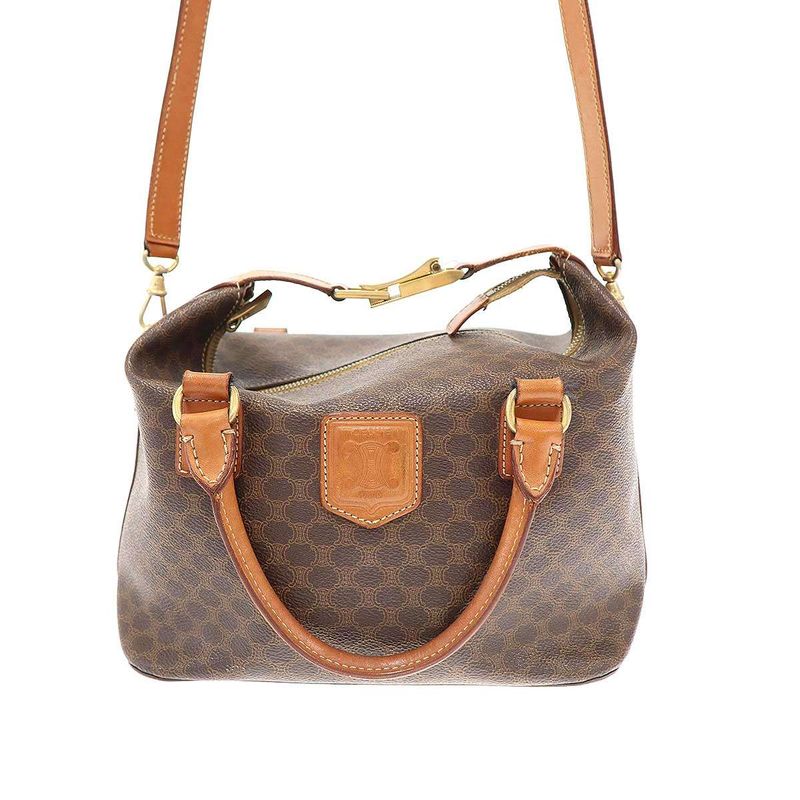 Celine Macadam Shoulder Bag Brown — view 2