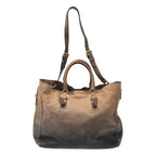 Prada Glace Zippers 2 Wayleather Bag Bn1592 Beige Black — view 2