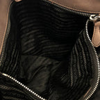 Prada Glace Zippers 2 Wayleather Bag Bn1592 Beige Black — view 7