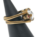 Dior Ring m Gold Red Plated Rhinestone — view 5