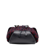 Gucci GG Wool Backpack Navy Red Leather — view 3
