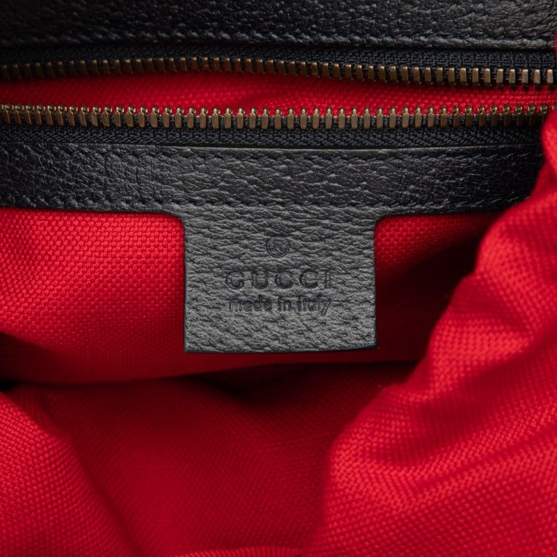 Gucci GG Wool Backpack Navy Red Leather — view 5