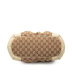 Gucci GG Canvas Shoulder Bag 2way Beige White Leather — view 3