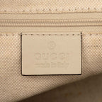Gucci GG Canvas Shoulder Bag 2way Beige White Leather — view 5
