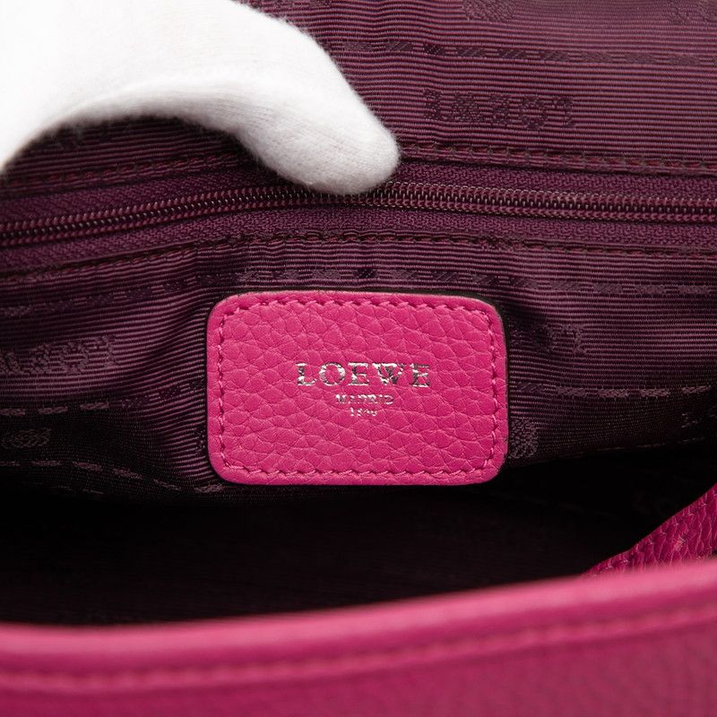 Loewe Anagram Alamo 28 Shoulder Bag 2-Way Pink Leather — view 5