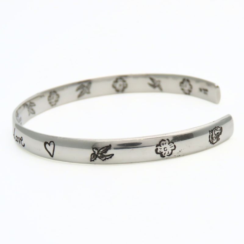Gucci Bangle Blind for Love 18 925 Silver 12.6 g Bracelet Accessory — view 4