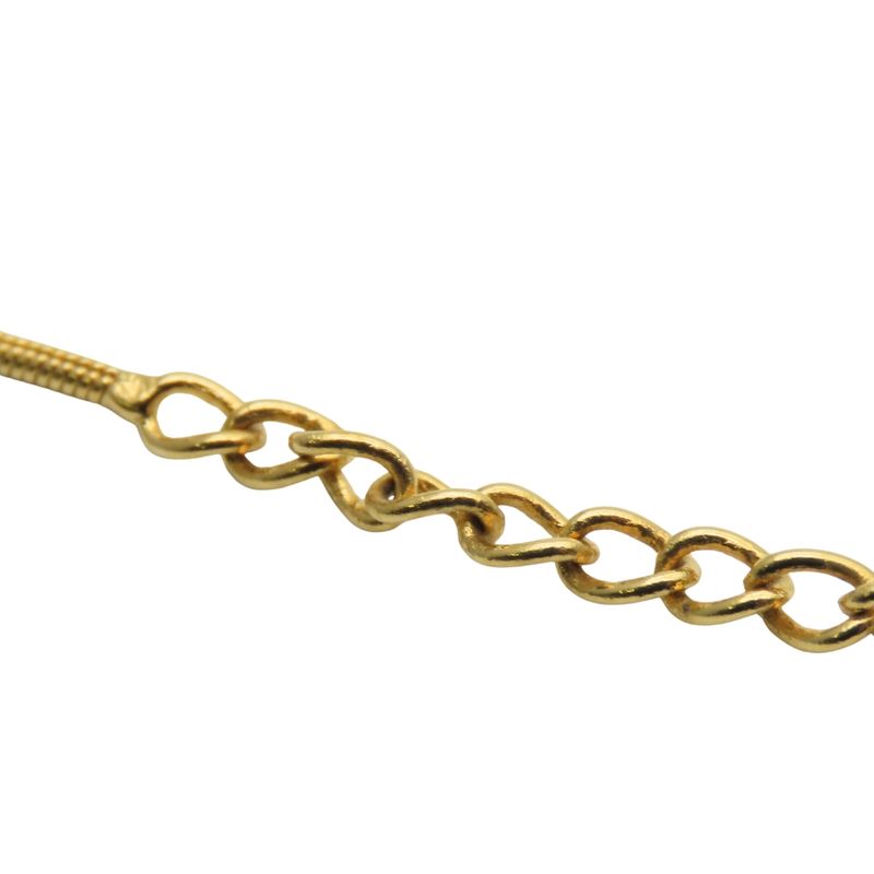 Christian Dior Necklace Metal Rhinestone Gold Heart Logo Plated Accessories — view 7