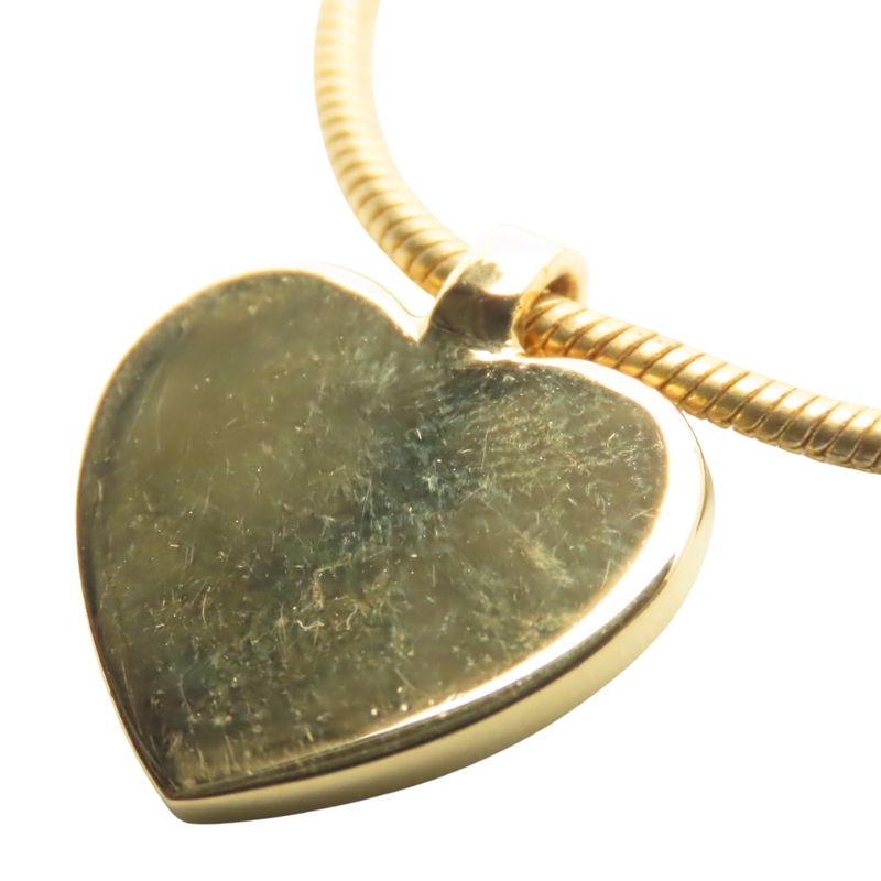Christian Dior Necklace Metal Rhinestone Gold Heart Logo Plated Accessories — view 5