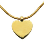 Christian Dior Necklace Metal Rhinestone Gold Heart Logo Plated Accessories — view 3