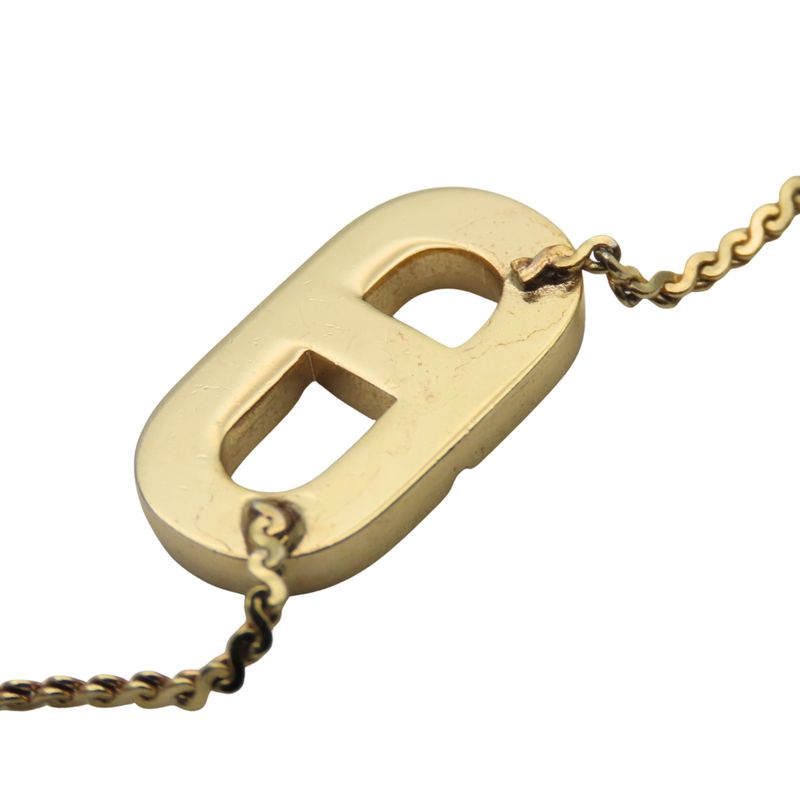 Christian Dior Necklace Metal Gold Logo Plated Accessories Women — view 6