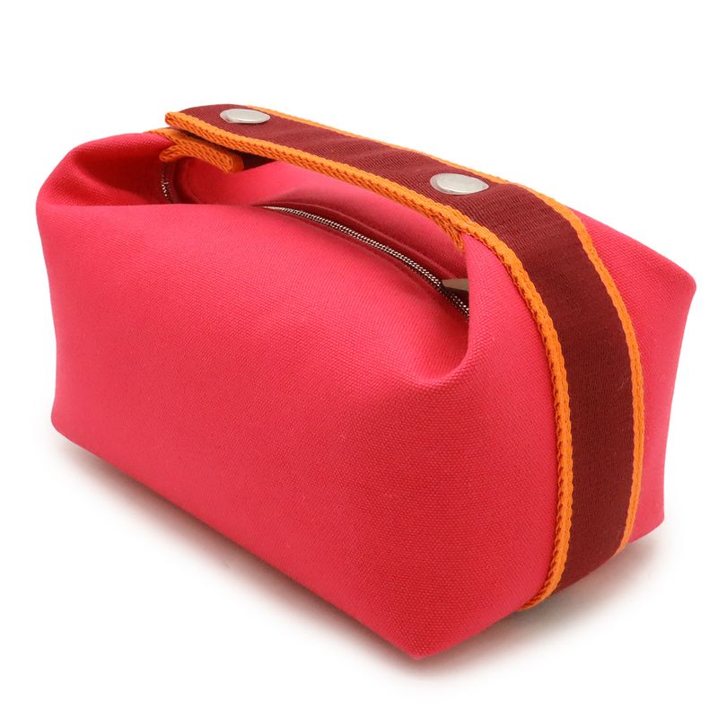 Hermes Brid a Black PM Bath Pouch Cosmetic Handbag Canvas — view 2