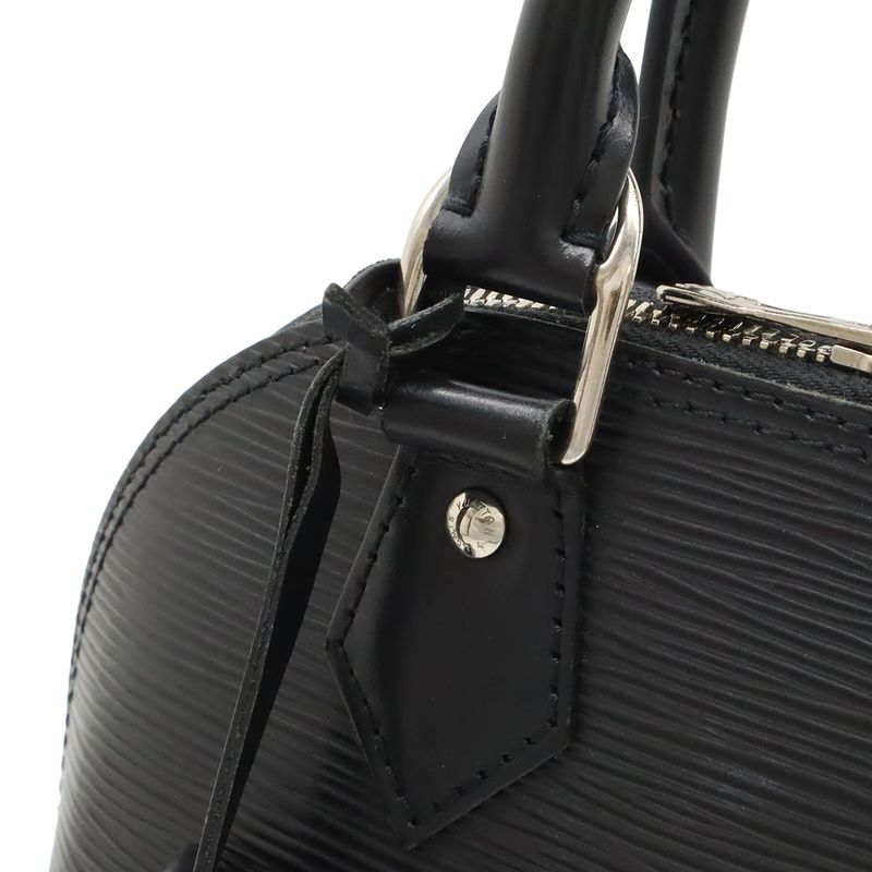 Louis Vuitton Epi Alma BB Handbag Mini Bag 2-Way Shoulder Noir Black — view 8