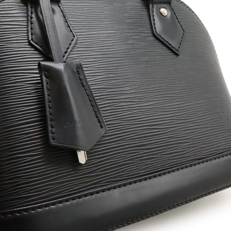 Louis Vuitton Epi Alma BB Handbag Mini Bag 2-Way Shoulder Noir Black — view 9