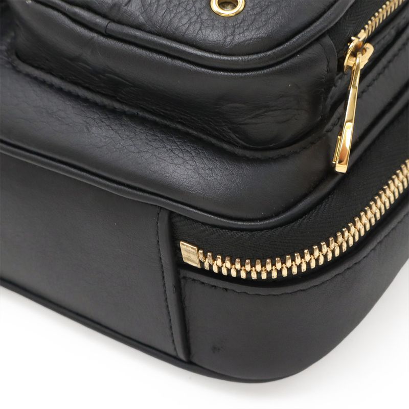 Louis Vuitton Utility Crossbody Bag 2-Way Clutch Leather Black — view 3