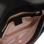 Gucci Ally GG Marmont Shoulder Bag Pochette Leather Black Gold Hardware — view 6