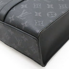 Louis Vuitton Monogram Eclipse Sac Plat Tote Handbag Vertical 2-Way Shoulder Bag — view 3