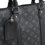 Louis Vuitton Monogram Eclipse Sac Plat Tote Handbag Vertical 2-Way Shoulder Bag — view 9
