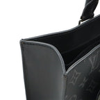 Louis Vuitton Monogram Eclipse Sac Plat Tote Handbag Vertical 2-Way Shoulder Bag — view 8