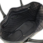 Chanel Coco Travel Tote Handbag Leather Black Beige Red Silver Hardware — view 6
