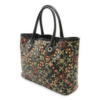 Chanel Coco Travel Tote Handbag Leather Black Beige Red Silver Hardware — view 2