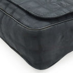 Chanel New Travel Line Shoulder Bag Crossbody Nylon Jacquard Leather Black — view 3