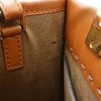 Fendi Sunshine Small Handbag 2-Way Shoulder Bag Leather Brown Gold Hardware — view 9