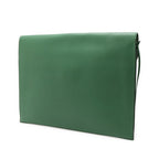 Hermes Kirius Second Bag Clutch Business Courchevel Leather Green — view 2