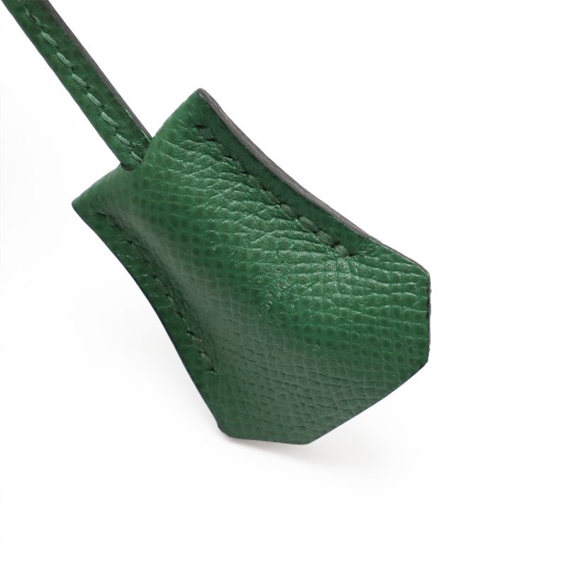 Hermes Kirius Second Bag Clutch Business Courchevel Leather Green — view 8