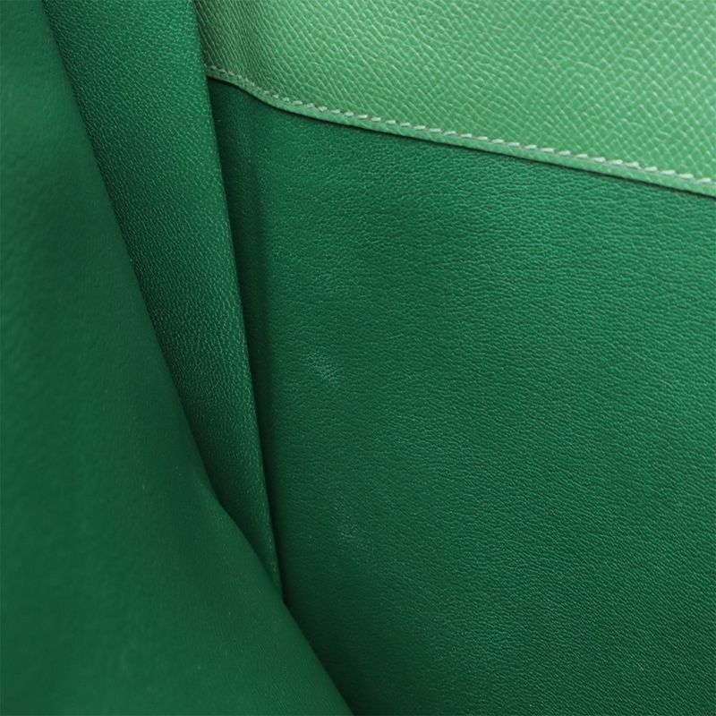 Hermes Kirius Second Bag Clutch Business Courchevel Leather Green — view 6