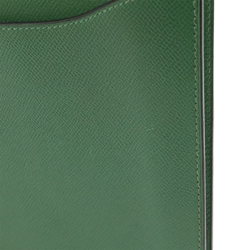 Hermes Kirius Second Bag Clutch Business Courchevel Leather Green — view 7