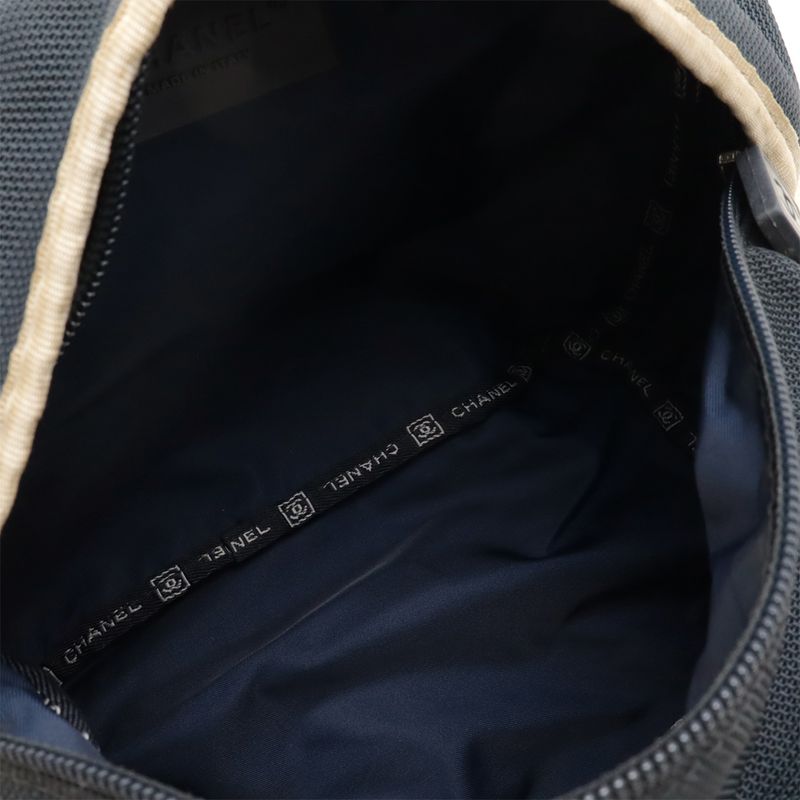 Chanel Sport Line Waist Bag Body 2-Way Handbag Nylon Canvas Ivory — view 8