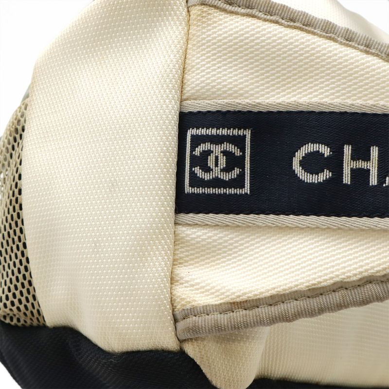 Chanel Sport Line Waist Bag Body 2-Way Handbag Nylon Canvas Ivory — view 5