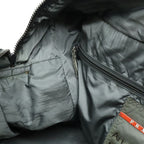 Prada Sport Line Boston Bag Travel Purse Nylon Nero Black Gray 4 V0369 — view 9