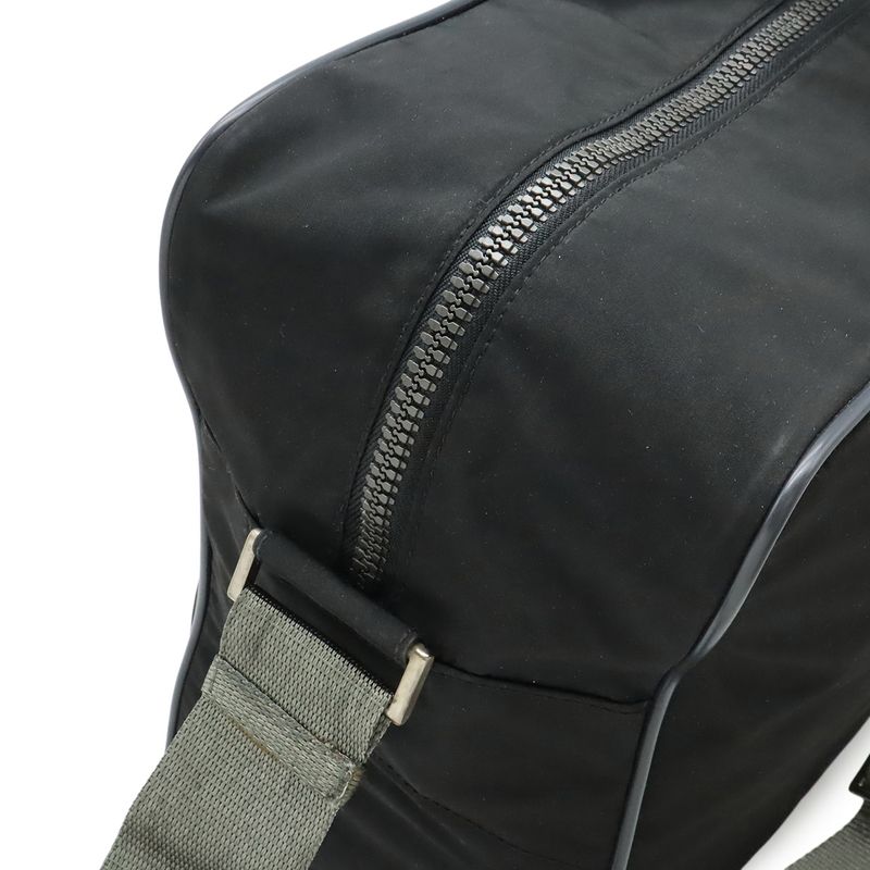 Prada Sport Line Boston Bag Travel Purse Nylon Nero Black Gray 4 V0369 — view 5