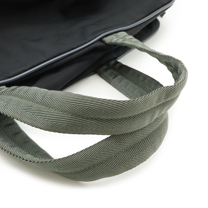 Prada Sport Line Boston Bag Travel Purse Nylon Nero Black Gray 4 V0369 — view 4