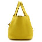 Hermes Picotin Lock MM Tote Taurillon Clemence Leather Lime Yellow — view 3